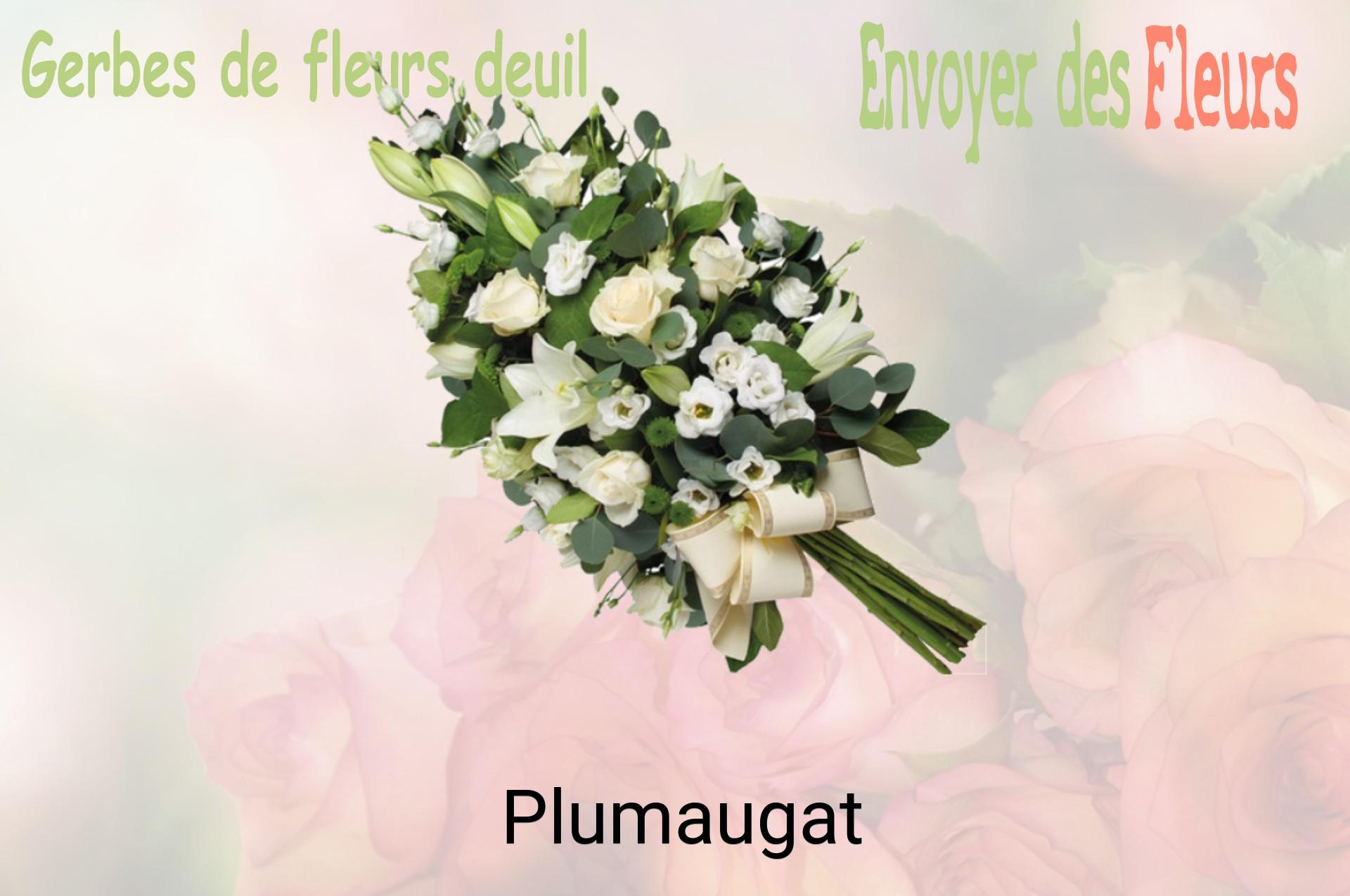 Gerbe de fleurs de deuil livrée à Plumaugat
